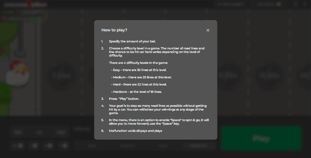 Chicken Road 2.0 Rules